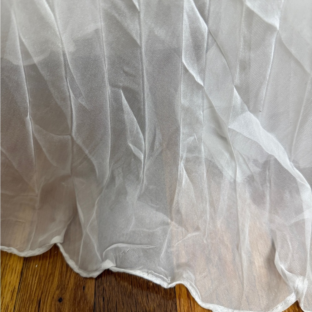 NWT | 49533 Mac Duggal White Ruffled Maxi Dress Size 8 - Picture 14 of 16